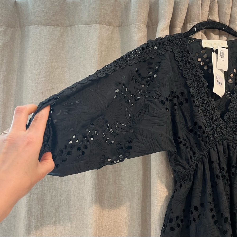 Waimari Amante Black Eyelet Mini Dress - Picture 10 of 13